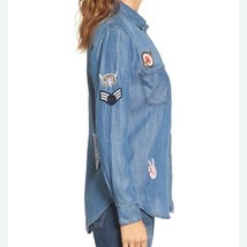 Rails Carter Patchwork Chambray Long Sleeves Shir… - image 2